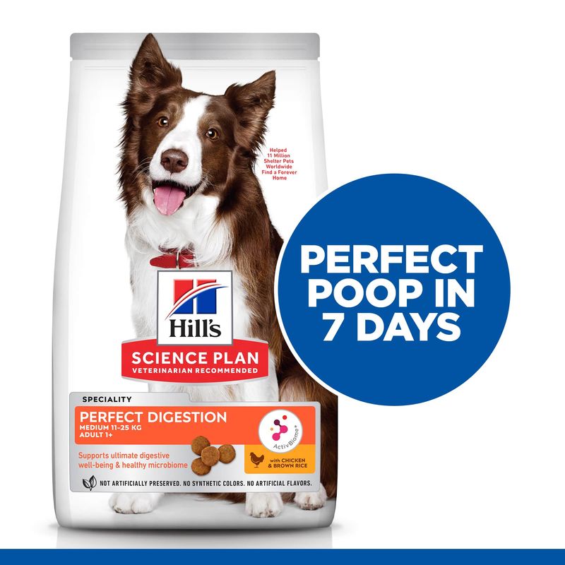 Hill's Science Plan Adult 1+ Perfect Digestion Medium Breed with Chicken || Hill's Science Plan || view 3