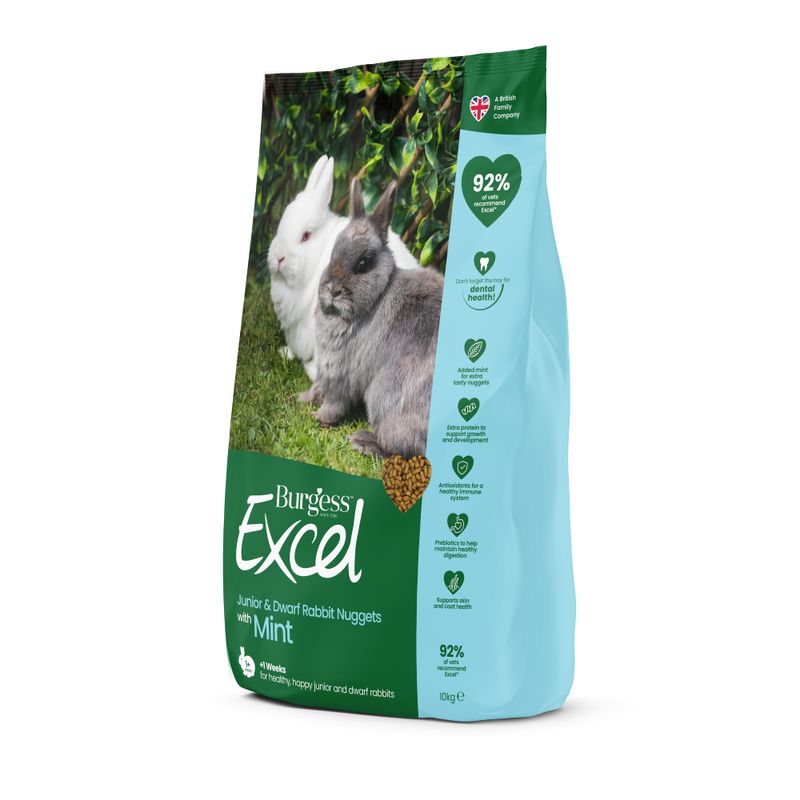 Burgess Excel Junior & Dwarf Rabbit Nuggets with Mint || undefined || view 2
