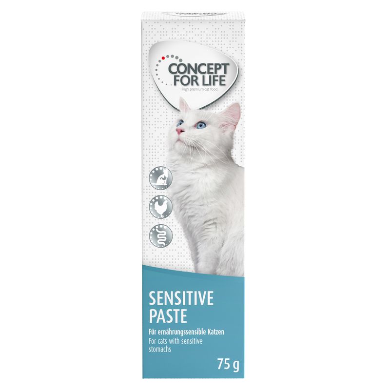 Concept for Life Sensitive Paste, 75 g. For nutritionally sensitive cats with sensitive stomachs.