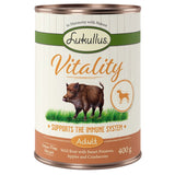 Lukullus Vitality Adult, wild boar with sweet potatoes, apples and cranberries, 400g. Supports the immune system. Grain-free recipe.