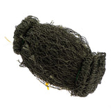 Dark green mesh toy made of durable material, suitable for various pet applications.