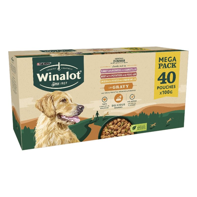 Winalot Meaty Chunks in Gravy Mega Pack 40 x 100g || Winalot || view 2