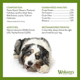Composition: potato starch, glycerin, powdered cellulose, lecithin, dried yeast, malt extract, lupine, calcium carbonate. Additives: alfalfa and paprika extracts. Feeding: one treat daily.