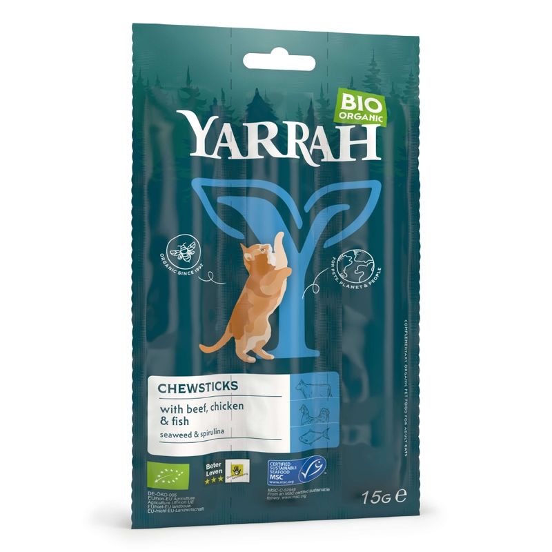 Yarrah Organic Chewsticks with Organic Beef, Organic Chicken & Fish || Yarrah || view 1