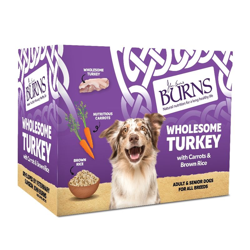 Burns Wholesome Turkey with Carrots & Brown Rice 6 x 395g || Burns || view 1