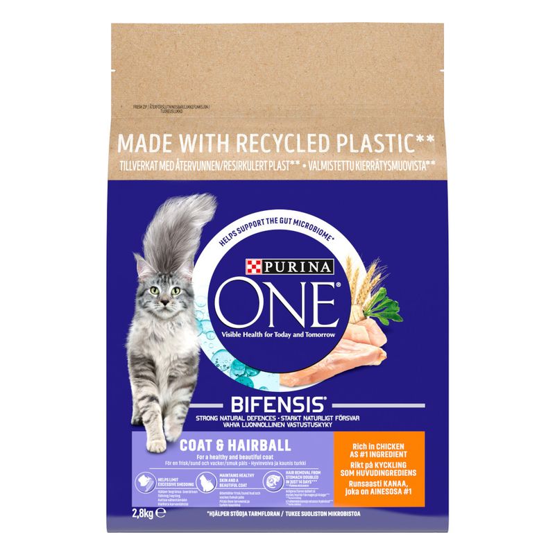 PURINA ONE Coat & Hairball Chicken & Whole Grains Dry Cat Food || Purina One || view 3
