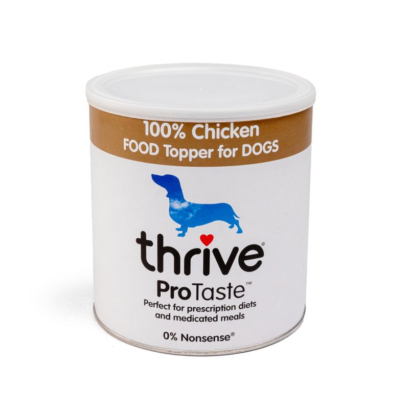 thrive ProTaste 100% Chicken FOOD Topper for DOGS, Perfect for prescription diets and medicated meals, 0% Nonsense.