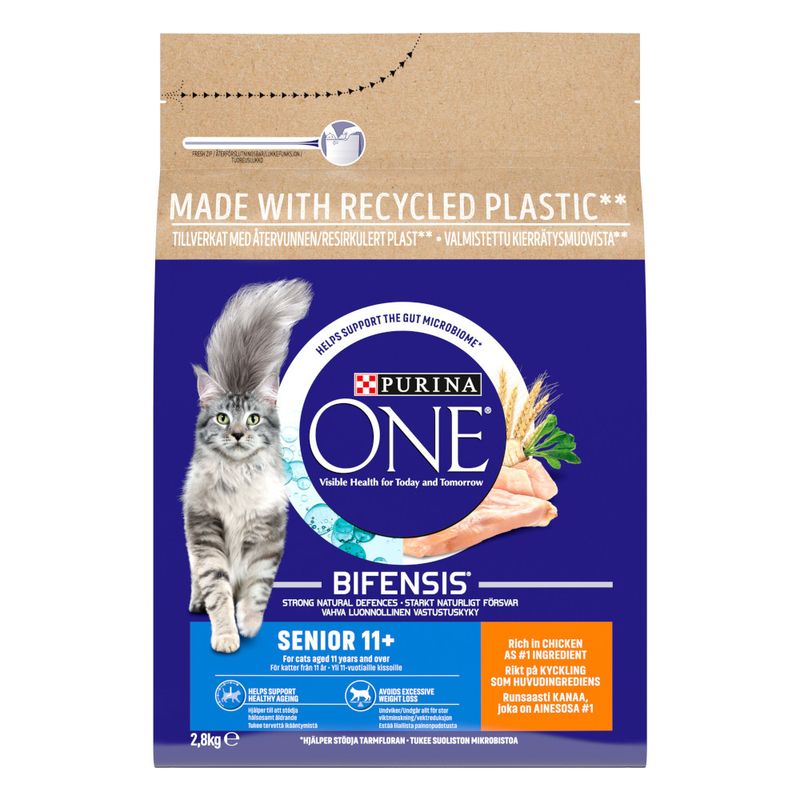 PURINA ONE Senior 11+ Chicken & Whole Grains Dry Cat Food || Purina One || view 3