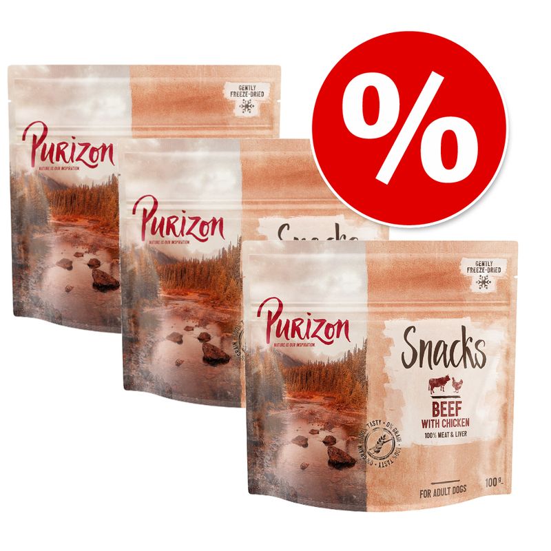 Purizon Dog Snacks Grain-Free Saver Pack 3 x 100g || Purizon || view 1