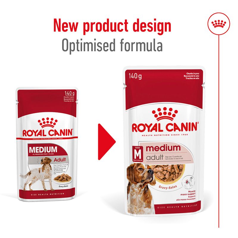 Royal Canin Medium Adult in Gravy || Royal Canin Size || view 9