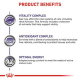 Product benefits: vitality complex supports vital systems, antioxidant complex helps protect tissues and cells, optimal energy content for active mature cats.
