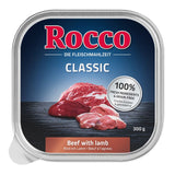 Rocco Classic, the meat meal. Beef with lamb. 100% fresh ingredients and grain-free. 300g can.