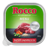 Rocco Menü, beef with vegetables and rice, enriched with carbohydrates. 300g can.