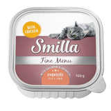 Smilla Fine Menu with chicken, salmon and spinach. Exquisite filling, 100 g.
