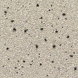 Close-up of white-beige cat litter with scattered black grains.