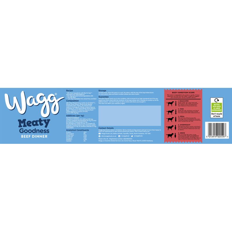 Wagg Meaty Goodness Adult Complete Beef Dinner || Waggs || view 4
