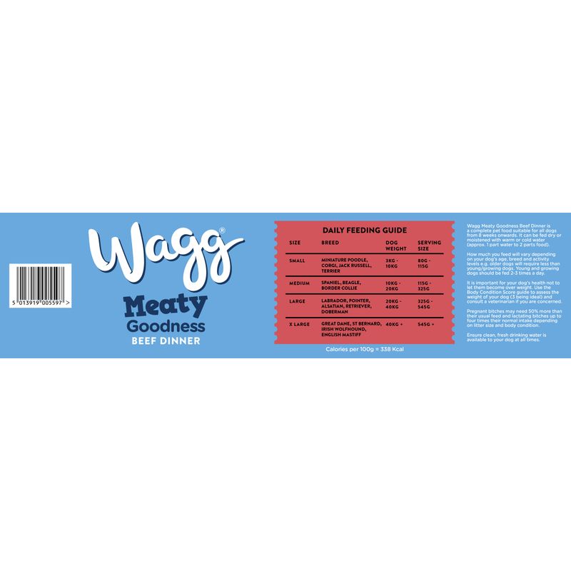 Wagg Meaty Goodness Adult Complete Beef Dinner || Waggs || view 5