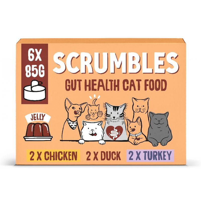 Scrumbles Gut Health Cat Food Tins Meat Selection in Jelly