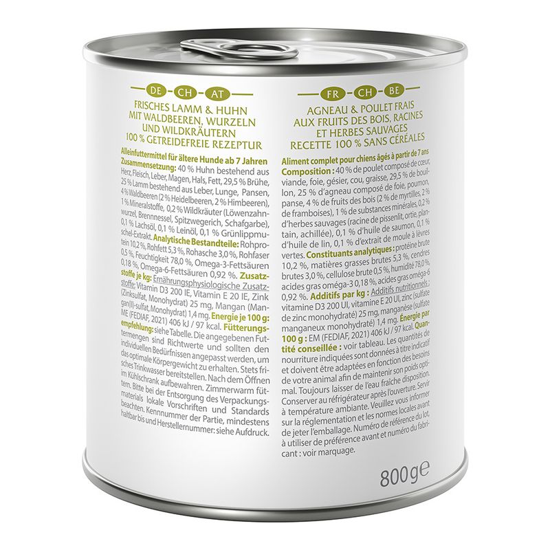 Wolf of Wilderness Senior Duo-Protein Recipe 6 x 800g || Wolf of Wilderness || view 3