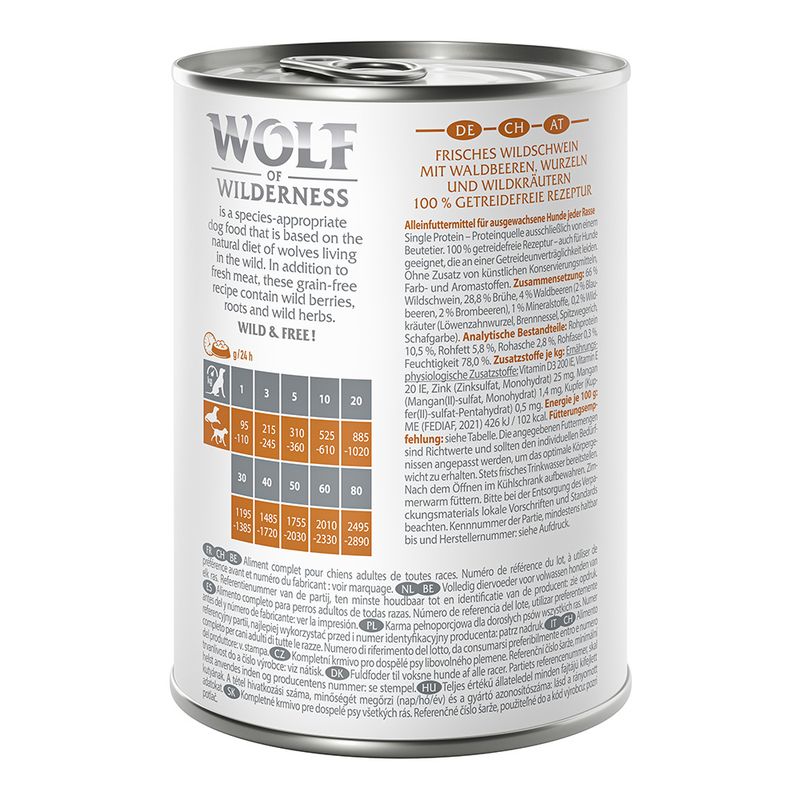 Wolf of Wilderness Adult Single Protein 6 x 400g || Wolf of Wilderness || view 7