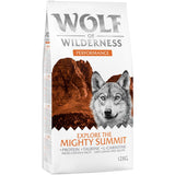 Wolf of Wilderness Performance dog food, Explore the Mighty Summit, with protein, taurine, L-carnitine, fresh chicken meat, 100% grain-free recipe, 12kg.