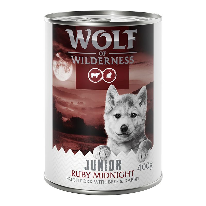 Wolf of Wilderness Junior 6 x 400g - "Red Meat" || Wolf of Wilderness || view 1