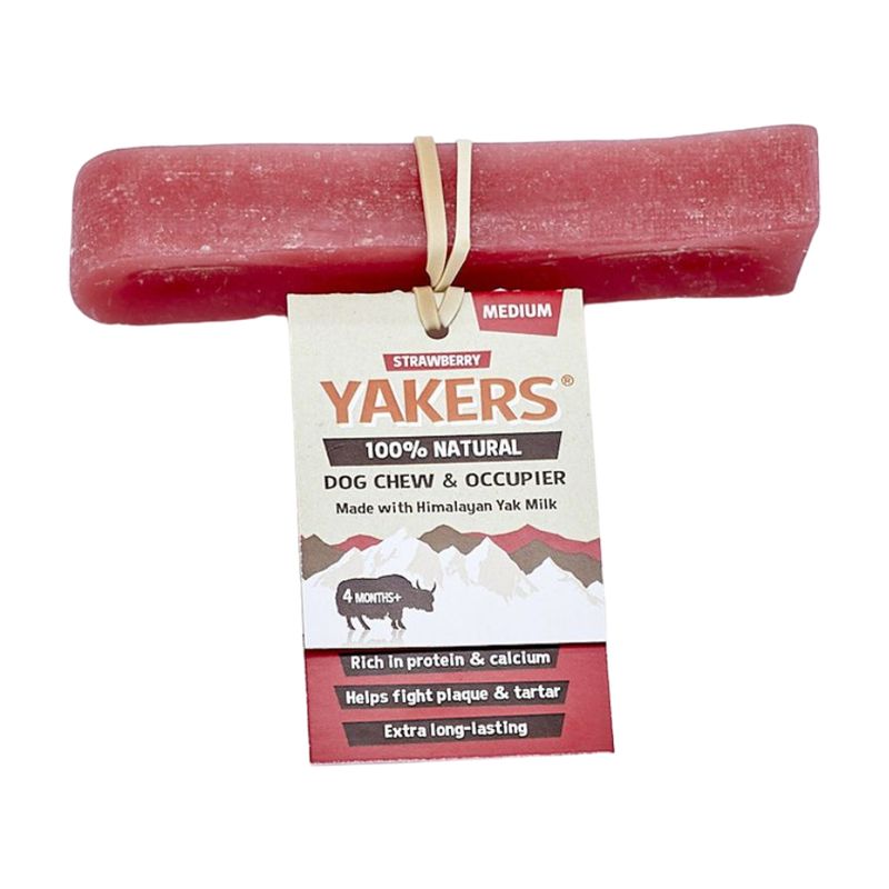 Yakers Dog Chew - Medium with Strawberry || Yakers || view 1